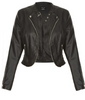 CITY CHIC Cropped Biker Jacket - black