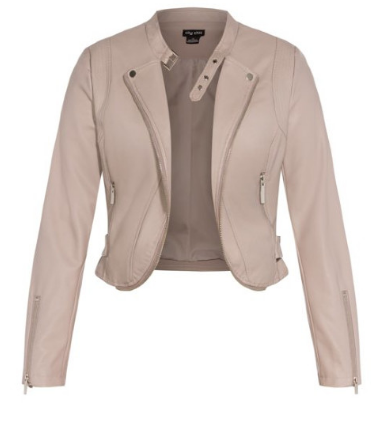 CITY CHIC Cropped Biker Jacket - black