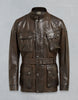BELSTAFF TRIALMASTER PANTHER LEATHER JACKET In Black Hand Waxed Leather