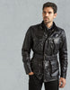 BELSTAFF TRIALMASTER PANTHER LEATHER JACKET In Black Hand Waxed Leather