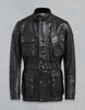 BELSTAFF TRIALMASTER PANTHER LEATHER JACKET In Black Hand Waxed Leather