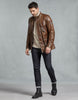 BELSTAFF TRIALMASTER PANTHER LEATHER JACKET In Cognac Leather