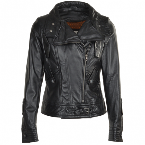 Ashwood  Leather Biker Jacket Mid  Milly