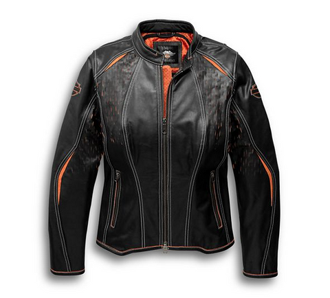 HARLEY DAVIDSON  Women's Harker Perforated Leather Jacket with Coolcore Technology
