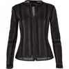 Estimo  Mosaic Light Weight Leather Jacket Black: Sienna