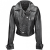 Estimo Short Vegetable Tanned Leather Biker Jacket  Sabine