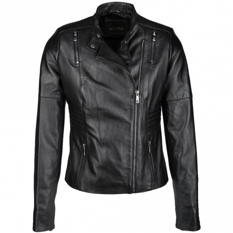 Estimo Vegetable Tanned Leather Biker Jacket Ballerina