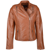 Estimo Vegetable Tanned Leather Biker Jacket Ballerina