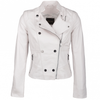 Estimo Vegetable Tanned Leather Biker Jacket Rosabel