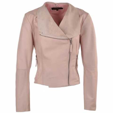 Brampton Leather Biker Jacket  Naturel
