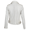 Ashwood  Leather Biker Jacket White : Aingeal