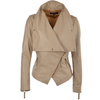Brampton London Leather Jacket Beige : Amaranth