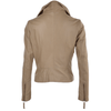 Brampton London Leather Jacket Beige : Amaranth