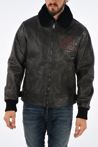 GLAMOOD DIESEL LEATHER L-BOWDRE-PAINT JACKET