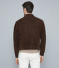 REISS JAGGER SUEDE TRUCKER JACKET CHOCOLATE