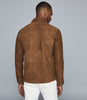 REISS MARLO SUEDE ZIP THROUGH JACKET TOBACCO