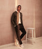 REISS CASH SUEDE FOUR POCKET JACKET SAGE