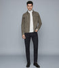 REISS CASH SUEDE FOUR POCKET JACKET SAGE
