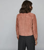 REISS NINA SUEDE TRUCKER JACKET PALE PINK